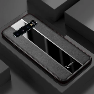 Samsung Galaxy S10 Plus Kılıf Zebana Premium Deri Kılıf Siyah