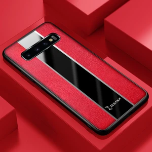 Samsung Galaxy S10 Plus Kılıf Zebana Premium Deri Kılıf Kırmızı
