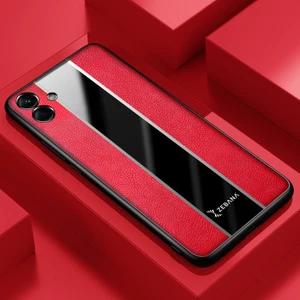 Galaxy A04 Kılıf Zebana Premium Deri Kılıf Kırmızı