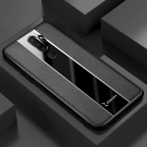 Oppo A9 2020 Kılıf Zebana Premium Deri Kılıf Siyah