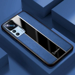Xiaomi Mi 12T Pro Kılıf Zebana Premium Deri Kılıf Mavi