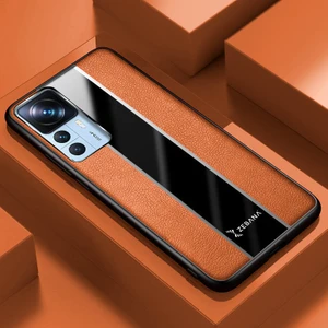 Xiaomi Mi 12T Pro Kılıf Zebana Premium Deri Kılıf Kahverengi
