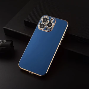Apple iPhone 12 Pro Kılıf Golden Silikon Kılıf Petrol Mavisi
