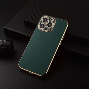 Apple iPhone 12 Pro Kılıf Golden Silikon Kılıf Yeşil