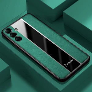 Samsung Galaxy A34 5g Kılıf Zebana Premium Deri Kılıf Yeşil