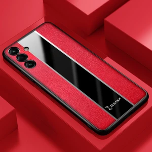 Samsung Galaxy A54 5g Kılıf Zebana Premium Deri Kılıf Kırmızı