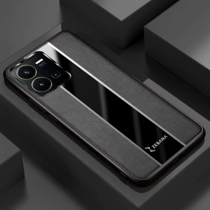Vivo Y35 Kılıf Zebana Premium Deri Kılıf Siyah