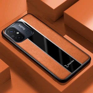 Xiaomi Redmi 12C Kılıf Zebana Premium Deri Kılıf Kahverengi
