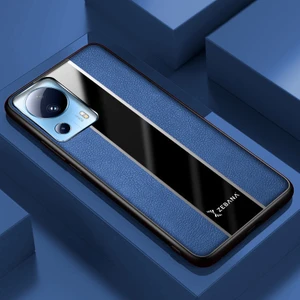 Xiaomi Mi 13 Lite Kılıf Zebana Premium Deri Kılıf Mavi
