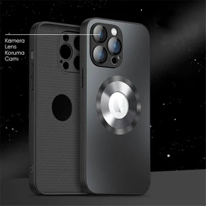 Apple iPhone 14 Pro Max Kılıf Zebana Shape Silikon Kılıf (Kablosuz Şarj Destekli - Kamera Korumalı) Siyah