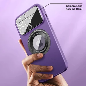 Apple iPhone 13 Pro Kılıf Zebana Lenix Silikon Kılıf (Kablosuz Şarj Destekli) Derin Mor