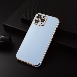 Apple iPhone 11 Pro Max Kılıf Golden Silikon Kılıf Açık Mavi