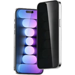 Apple iPhone 15 Pro Max Tam Kaplayan Zebana Hayalet Ekran Koruyucu Siyah