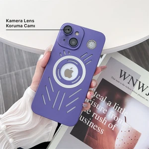 Apple iPhone 14 Kılıf Zebana Elite Cool Magsafe Silikon Kılıf Derin Mor