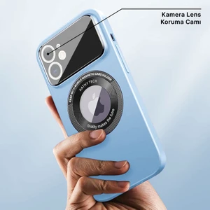 Apple iPhone 11 Kılıf Zebana Lenix Silikon Kılıf (Kablosuz Şarj Destekli) Sierra Mavisi