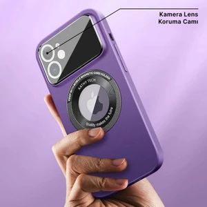 Apple iPhone 11 Kılıf Zebana Lenix Silikon Kılıf (Kablosuz Şarj Destekli) Derin Mor