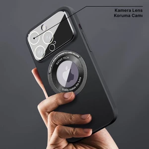 Apple iPhone 11 Pro Kılıf Zebana Lenix Rubber Kılıf (Kablosuz Şarj Destekli) Siyah