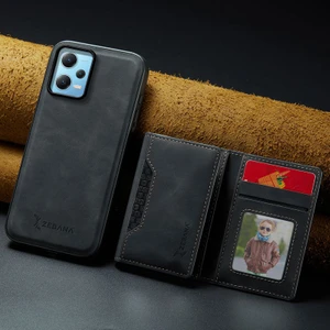 Xiaomi Redmi Note 12 Pro 5g Uyumlu Kılıf Zebana 2in1 Elite Class Cüzdanlı Deri Kılıf Siyah