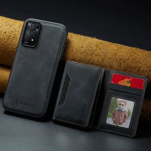Xiaomi Redmi Note 11 Pro 4g Uyumlu Kılıf Zebana 2in1 Elite Class Cüzdanlı Deri Kılıf Siyah