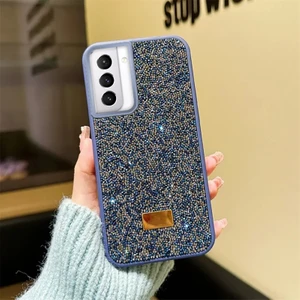 Samsung Galaxy S24 Uyumlu Kılıf Zebana Star Glitter Silikon Kılıf Mavi