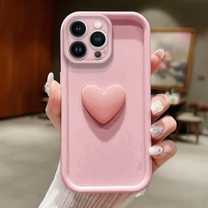 Apple iPhone 13 Pro Max Uyumlu Kılıf Zebana Amour Silikon Kılıf Pembe