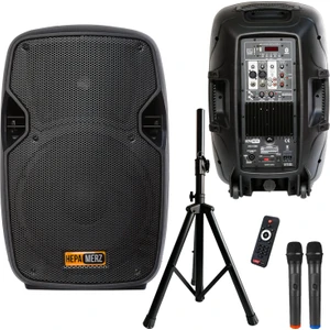 Hepa Merz HS-1500A Mikrofonlu Taşınabilir Portatif Ses Sistemi Seti 12 inç 1500W