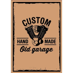 Kervancup Ambalaj 35X50 Custom Old Garage Baskılı Oto Paspas 100 Adet