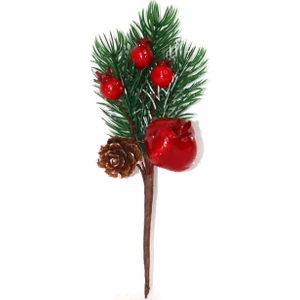 Patladı Gitti Yılbaşı Ağaç Süsü Yılbaşı Kozalaklı, Narlı, Kokinalı Yapay Çiçek
