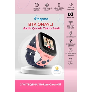 TEQSMA S25 UZ Akıllı Çocuk Saati- SOS, GPS Takibi, Görüntülü Görüşme, BTK Onaylı, Su Geçirmez 24 Ay Garantili