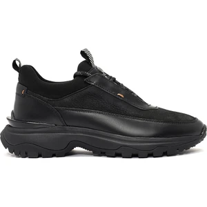 Erkek Siyah Bağcıklı Nubuk Deri Sneaker 24WFD6505V3