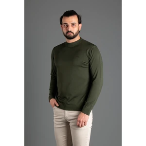 Zeki Özer Erkek Haki Yarım Boğazlı Triko Kazak