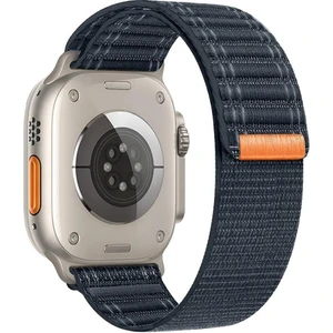 Apple Watch 5/6/7/89/10 Se Ultra Uyumlu 44 45 46 49MM Dalgalı Desenli Kumaş Hasır Cırtlı Kordon