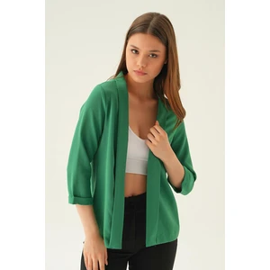 6382-1 Kol Katlamalı Ceket Benetton Yeşili