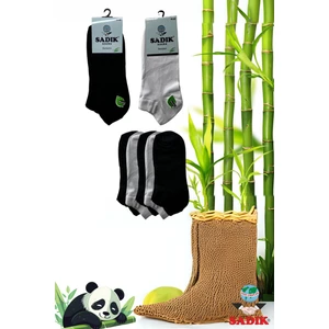 Sadık Çorapları Bambu Erkek Patik 12'çift Siyah