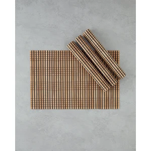 Breeze Bambu 4'lü Amerikan Servis 30X45 cm Siyah-Krem