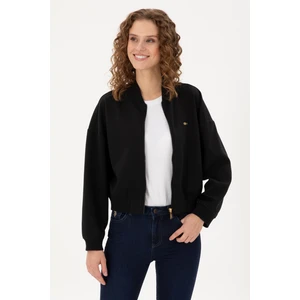 U.S. Polo Assn. Kadın Siyah Sweatshirt 50299000-VR046