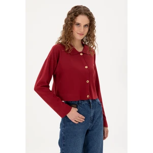 U.S. Polo Assn. Kadın Vişne Hırka (Triko) 50297152-VR223