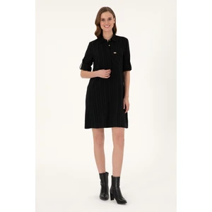U.S. Polo Assn. Kadın Siyah Elbise (Dokuma) 50297365-VR046