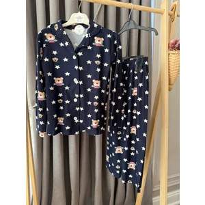 Babyaden Yeni Yıl Yılbaşı Noel Pijama Partisi Yıldız Teddy Ayıcıklı Kaşkorse Kız erkek Çocuk Pijama Takımı