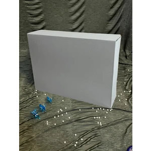 Çok Amaçlı Beyaz Karton Taşıma - Çeyiz - Paketleme - Hediye Kutusu 28,5X38,5X10 cm Büyük Boy