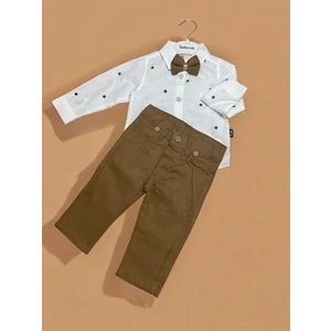 Desenli Papyonlu Erkek Çocuk Takım