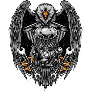 Sticker Usta Kartal V Motor Beşiktaş Harley Sticker Araba Oto Motosiklet Karavan Sticker 00369
