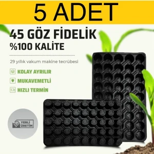 Karaoğlu Vakum Ambalaj 5 Adet 45 Göz Fide Viyol Fide Altlığı Fide Viyolü - Tohum Yeşertme Kabı