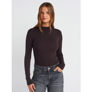 31433 Yarım Balıkçı Yaka Top-Koyu Kahve