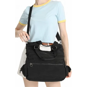 Smart Bags Metalik Kumaş Omuz Çantası BC 3221 - Siyah