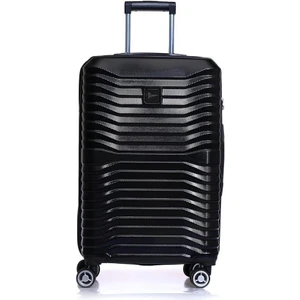 Orta Boy %100 Polikarbon Valiz Siyah 1819