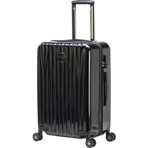 Orta Boy %100 Polikarbon Valiz Parlak Siyah 1815
