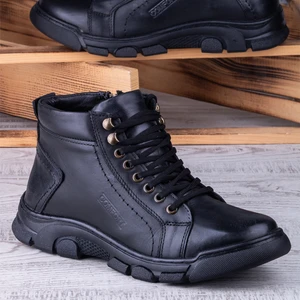 Lass Kışlık Hakiki Deri Erkek Bot Fermuarlı