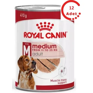 Royal Canin Loaf Mousse Orta Irk Ezme Yetişkin Köpek Konservesi 410 gr x 12 Adet