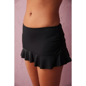 Siyah Basic Etekli Bikini Altı